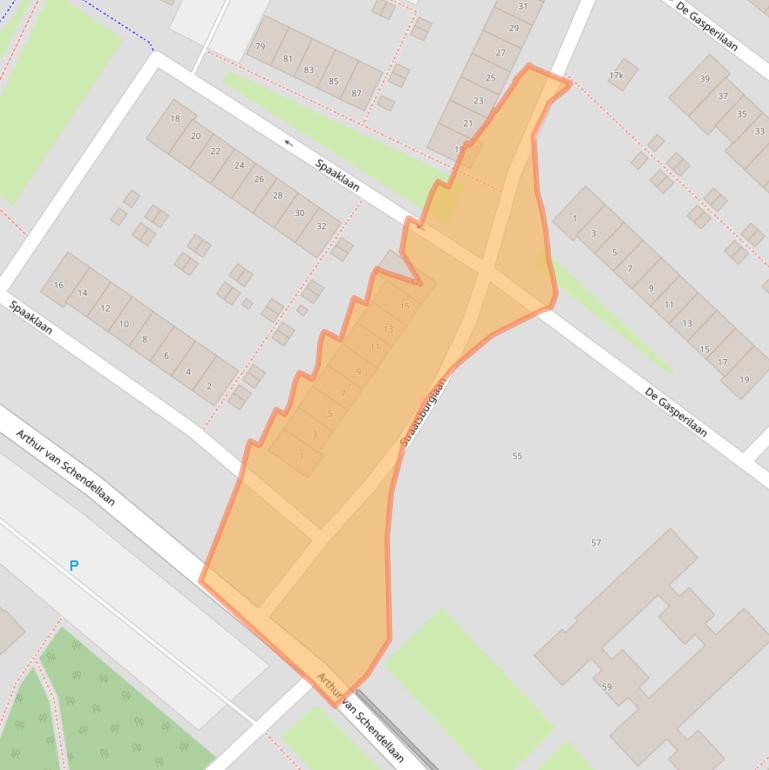 Kaart van postcodegebied 1422XA.