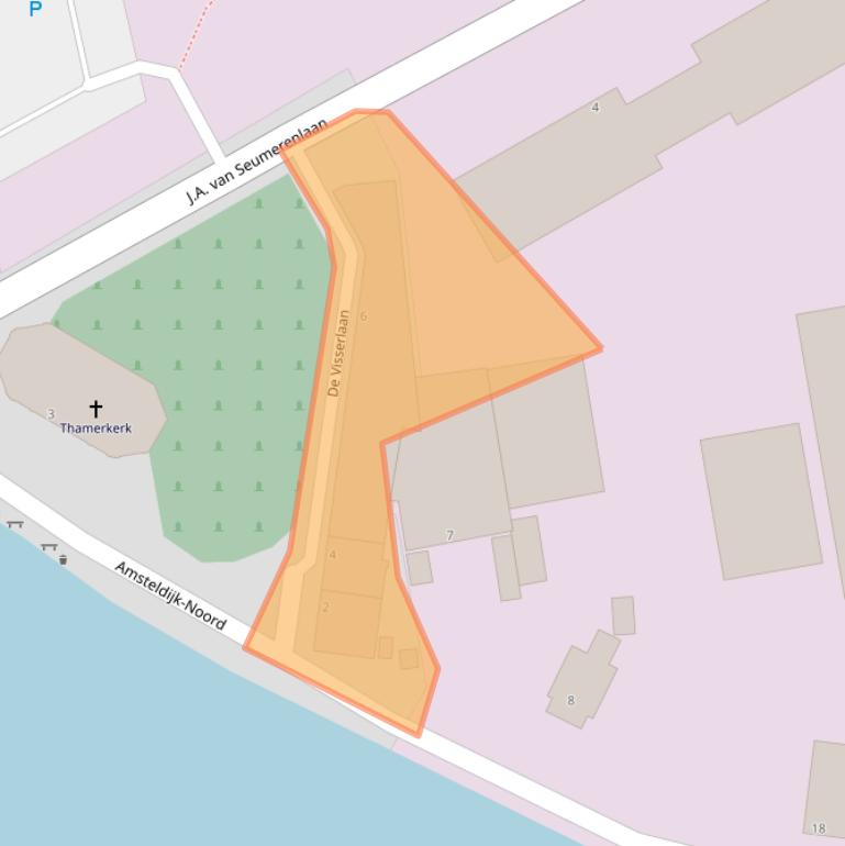 Kaart van postcodegebied 1422XV.