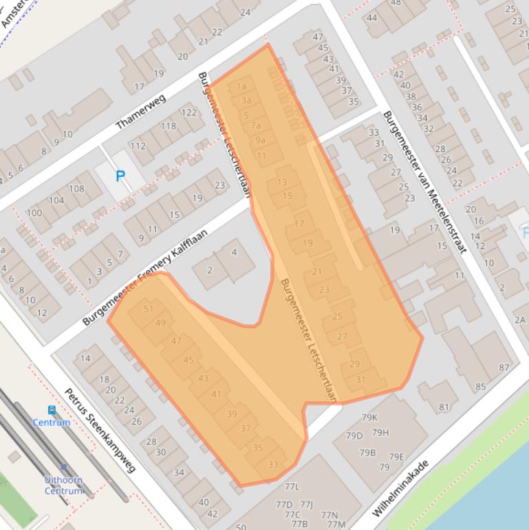 Kaart van postcodegebied 1422ZG.