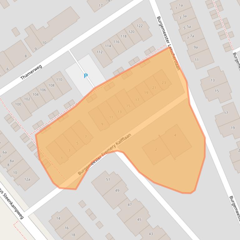 Kaart van postcodegebied 1422ZJ.