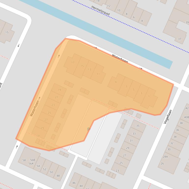 Kaart van postcodegebied 1422ZK.