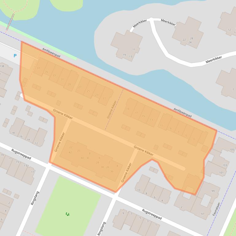 Kaart van postcodegebied 1422ZP.