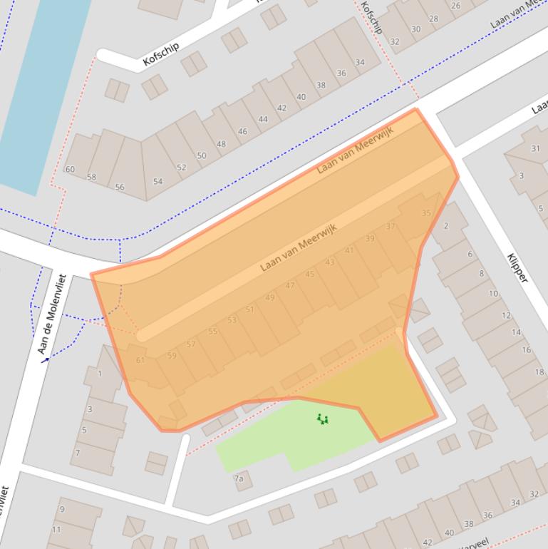 Kaart van postcodegebied 1423AH.