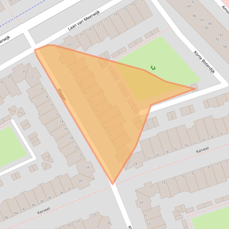 Kaart van postcodegebied 1423BK.