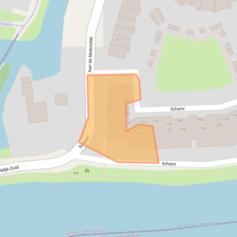 Kaart van postcodegebied 1423CE.