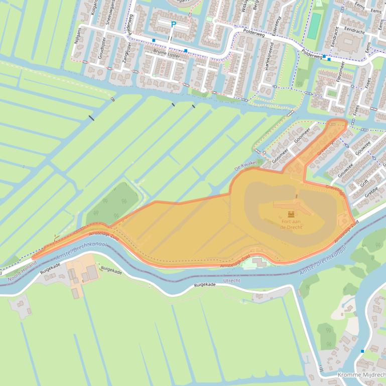 Kaart van postcodegebied 1423DN.