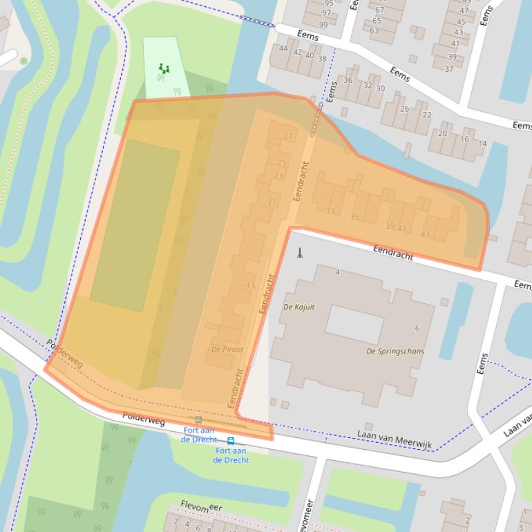 Kaart van postcodegebied 1423DZ.