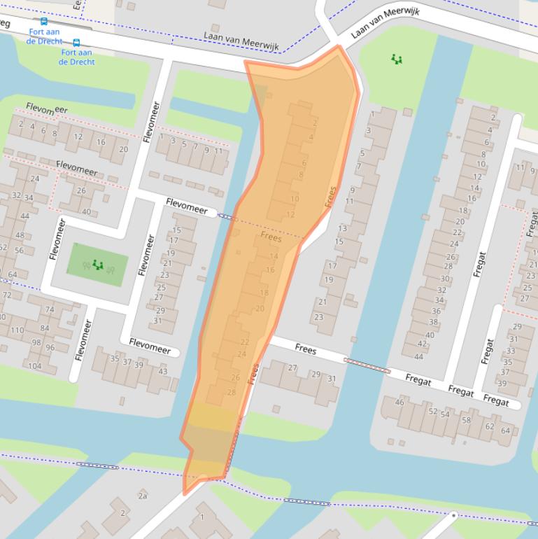 Kaart van postcodegebied 1423EL.