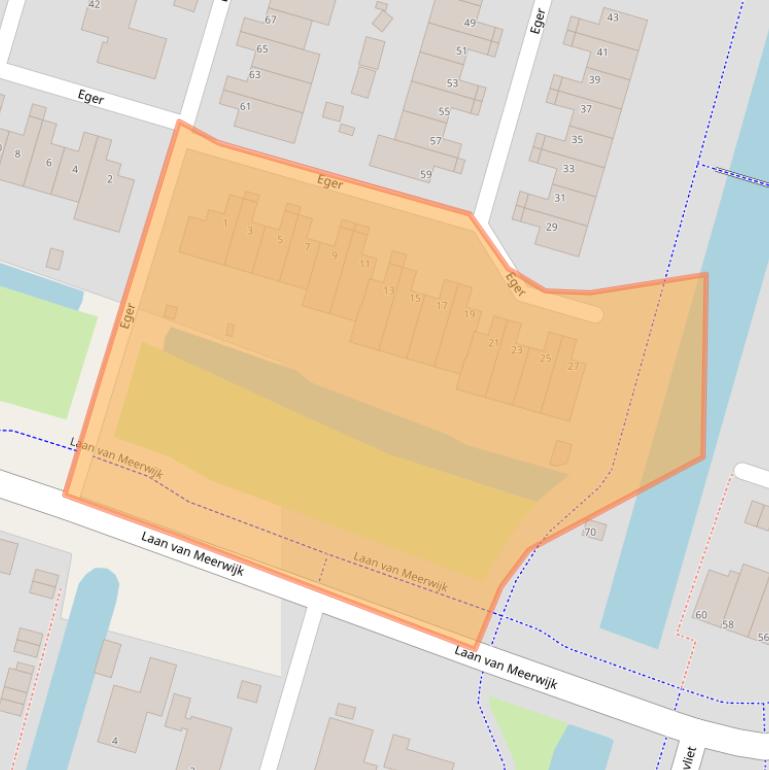 Kaart van postcodegebied 1423EV.