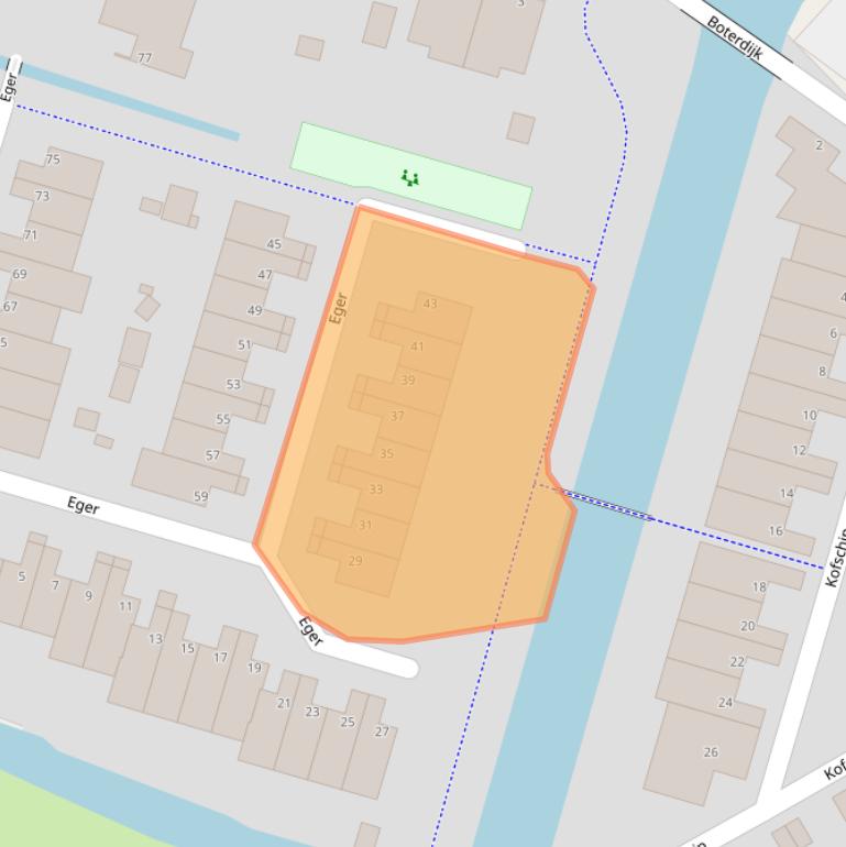 Kaart van postcodegebied 1423EX.