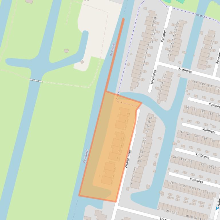 Kaart van postcodegebied 1423NH.