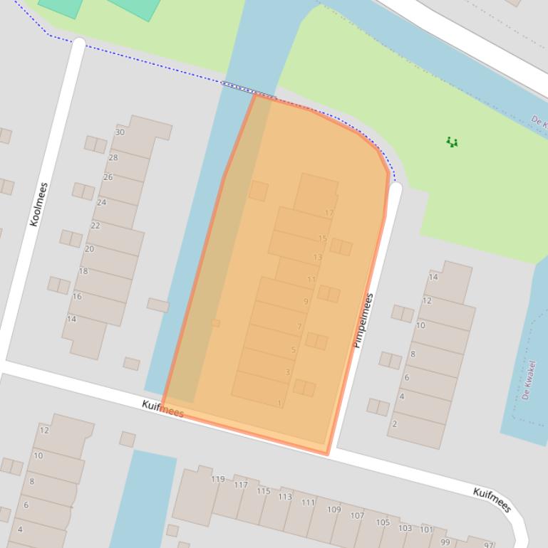 Kaart van postcodegebied 1423NX.