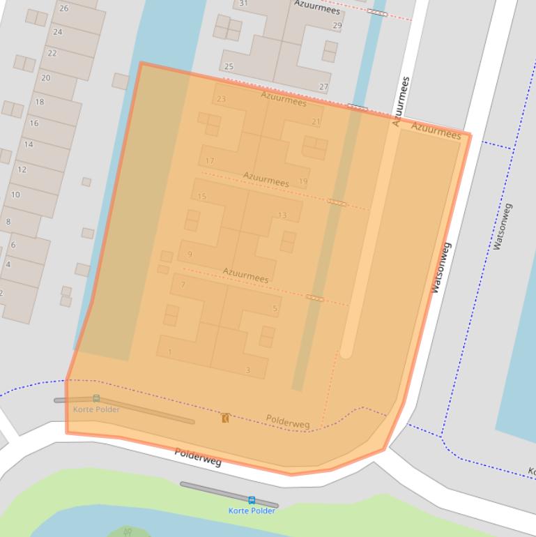 Kaart van postcodegebied 1423PB.