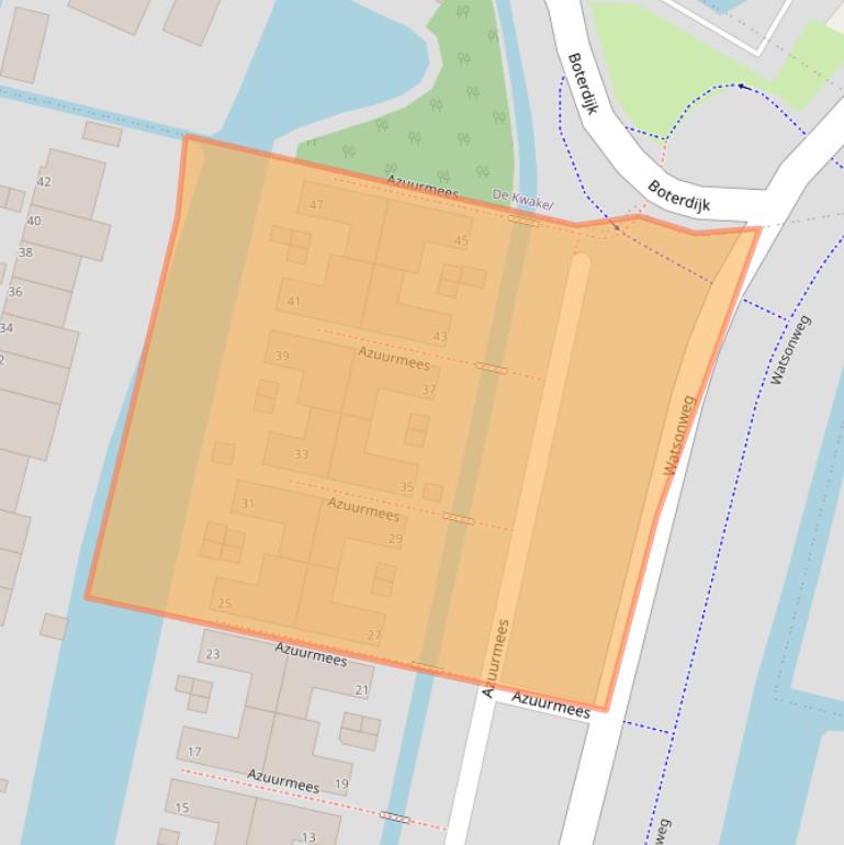 Kaart van postcodegebied 1423PC.