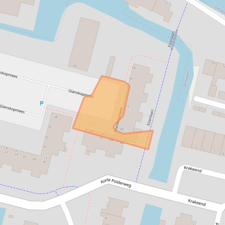 Kaart van postcodegebied 1423PJ.