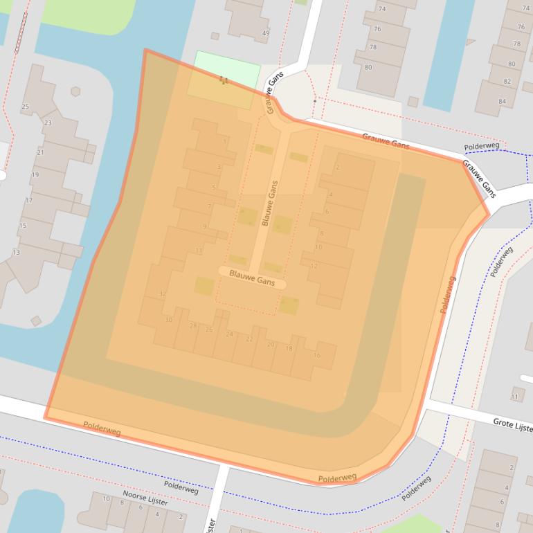 Kaart van postcodegebied 1423PT.