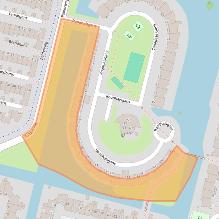 Kaart van postcodegebied 1423PZ.