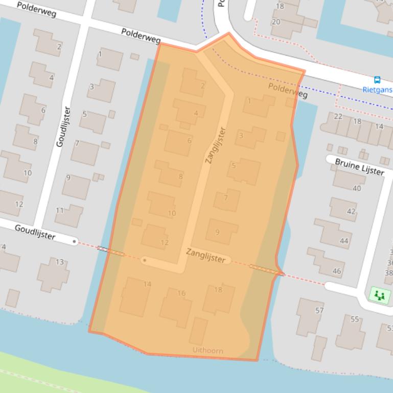 Kaart van postcodegebied 1423RS.