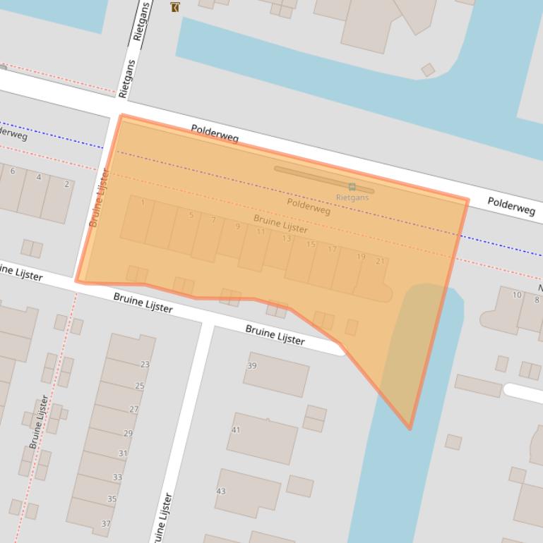 Kaart van postcodegebied 1423RT.