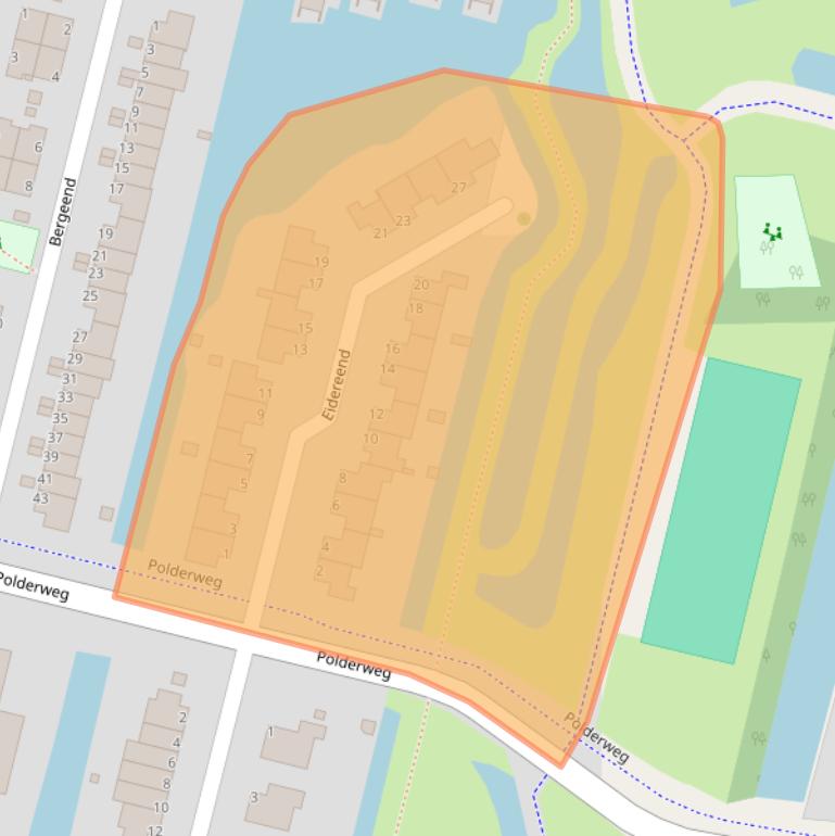 Kaart van postcodegebied 1423SJ.