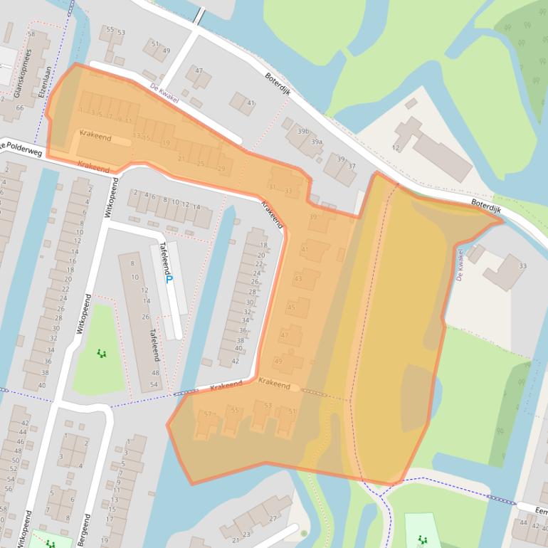 Kaart van postcodegebied 1423ST.