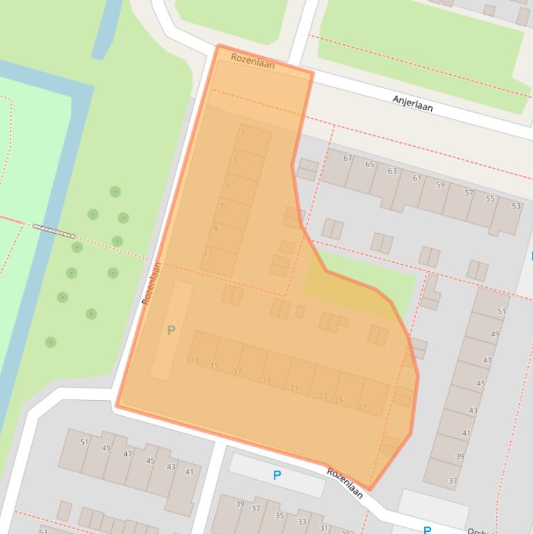 Kaart van postcodegebied 1424AA.