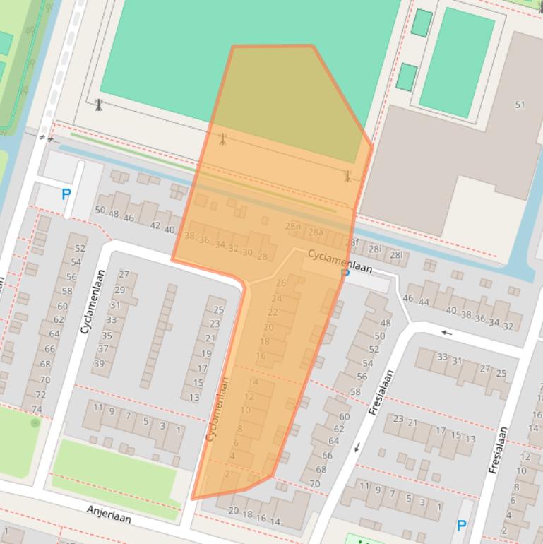 Kaart van postcodegebied 1424AC.