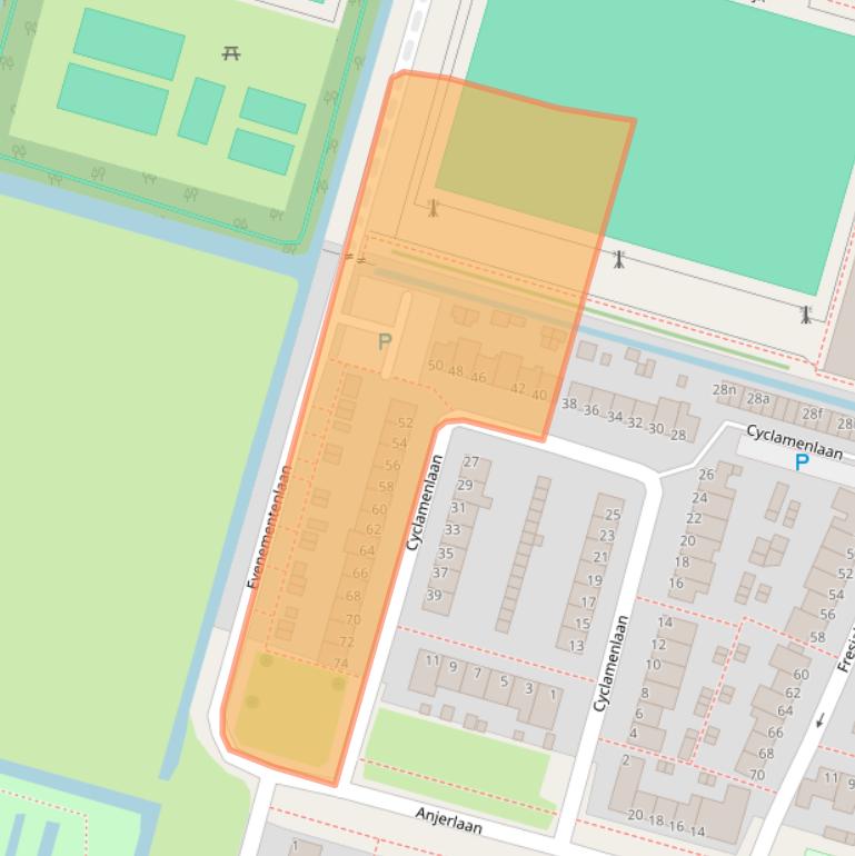 Kaart van postcodegebied 1424AD.