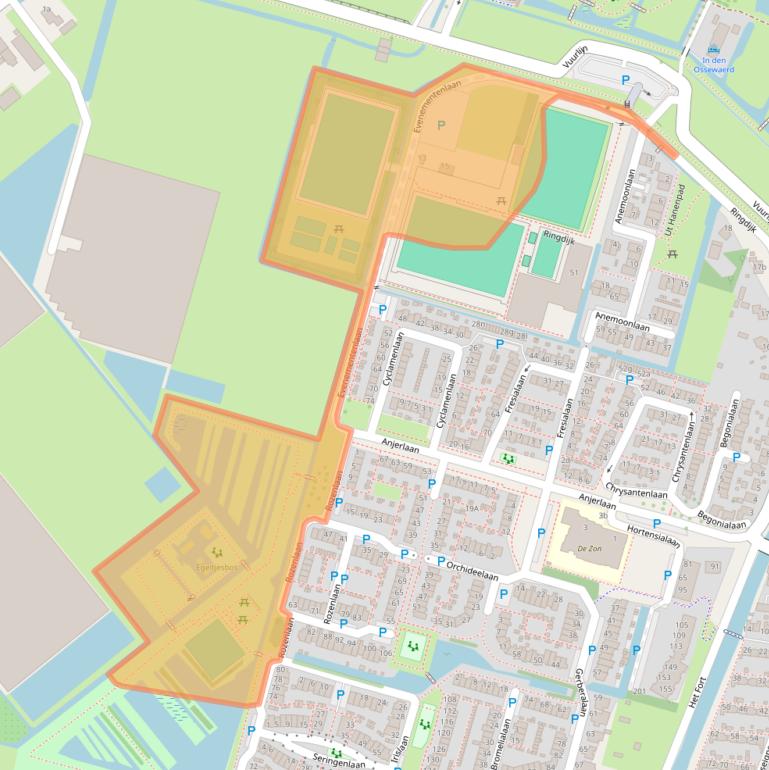 Kaart van postcodegebied 1424CD.