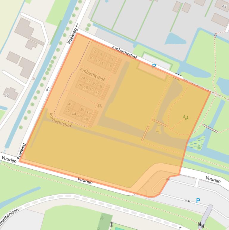 Kaart van postcodegebied 1424MA.