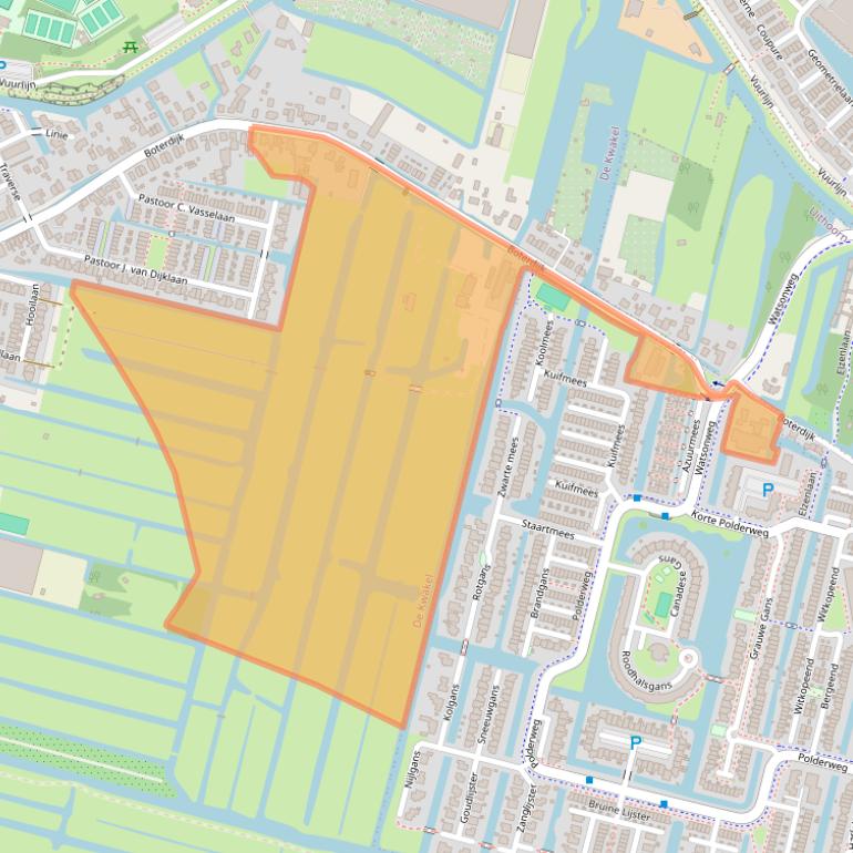 Kaart van postcodegebied 1424ND.