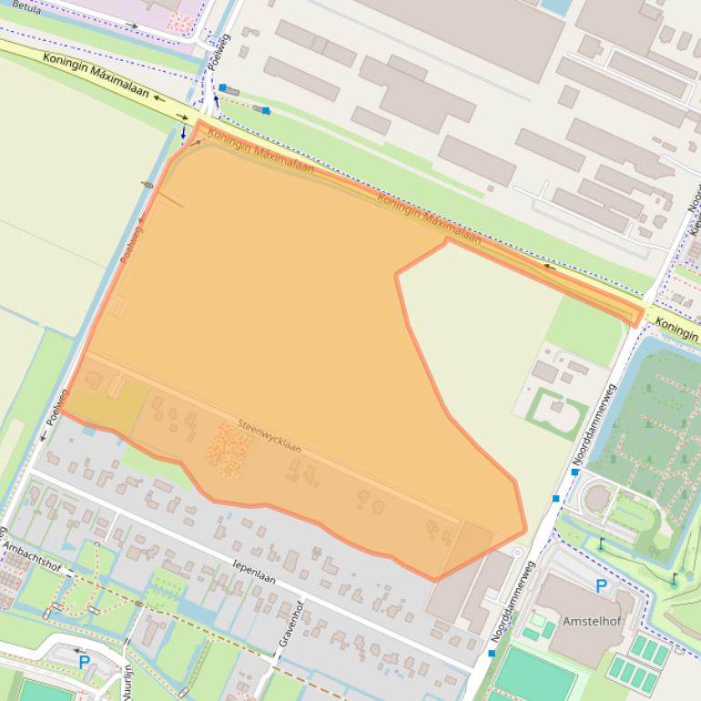 Kaart van postcodegebied 1424NL.