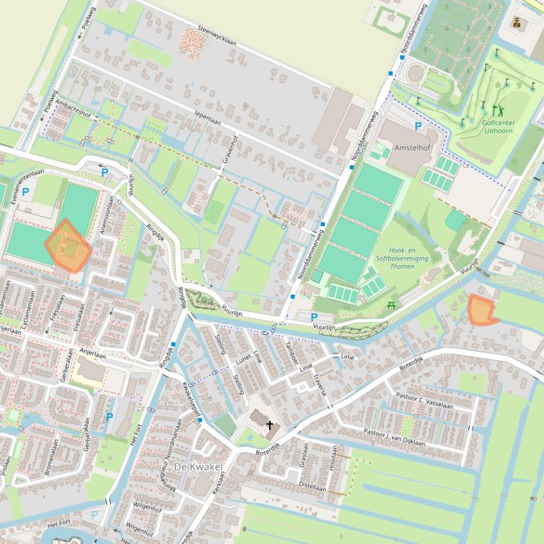 Kaart van postcodegebied 1424NN.