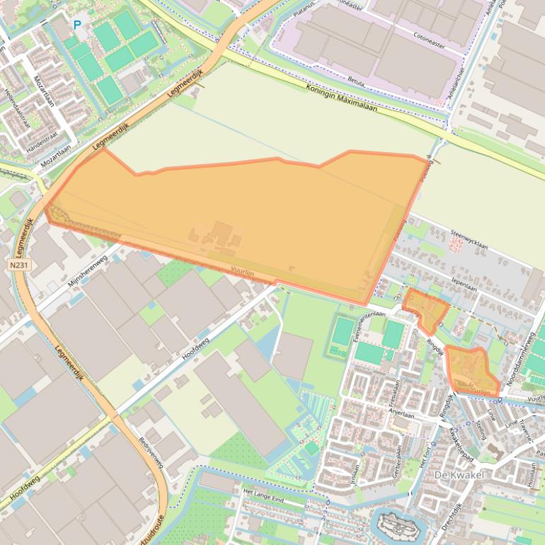 Kaart van postcodegebied 1424NS.