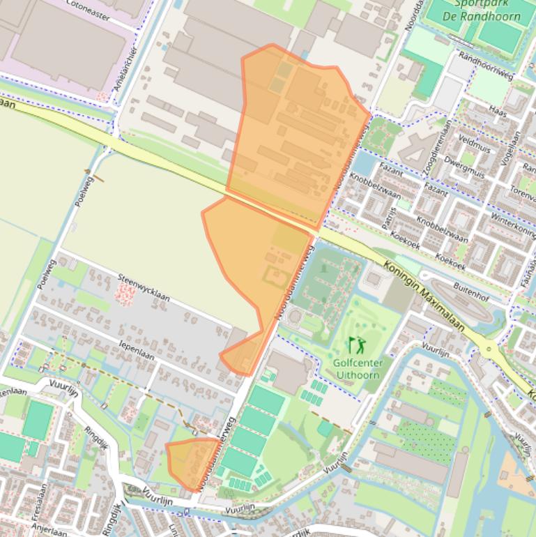 Kaart van postcodegebied 1424NV.