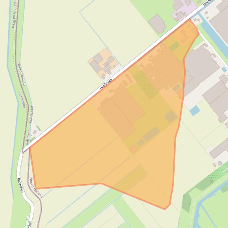 Kaart van postcodegebied 1424PG.