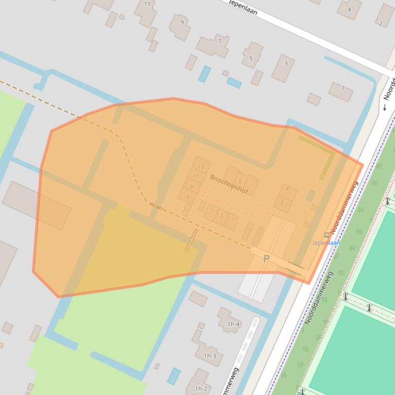 Kaart van postcodegebied 1424PK.