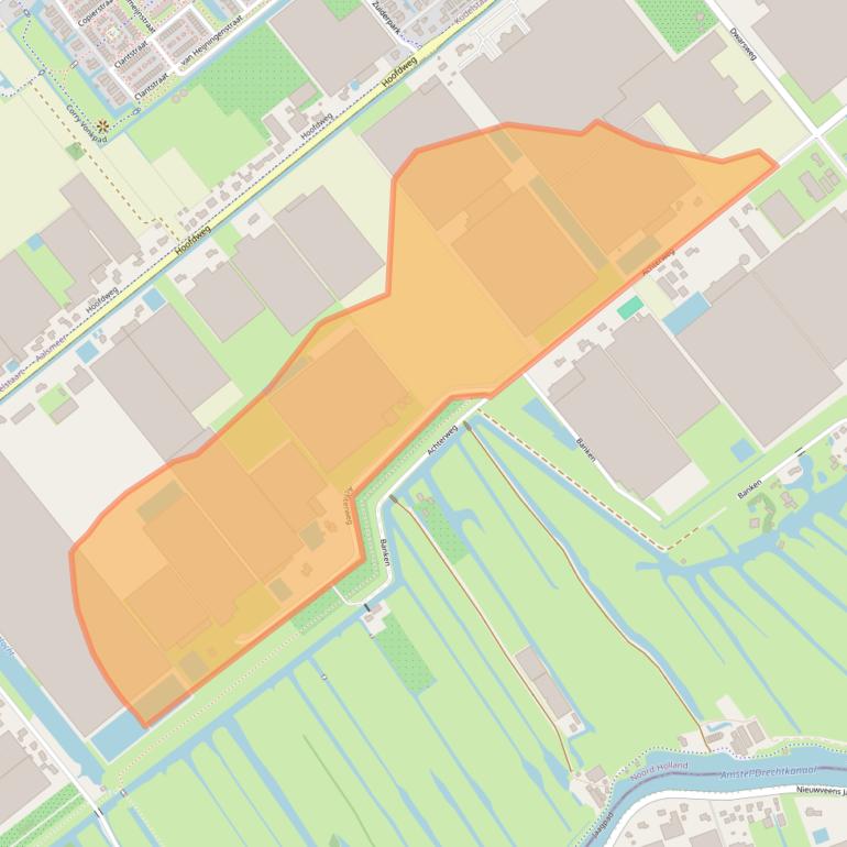 Kaart van postcodegebied 1424PZ.