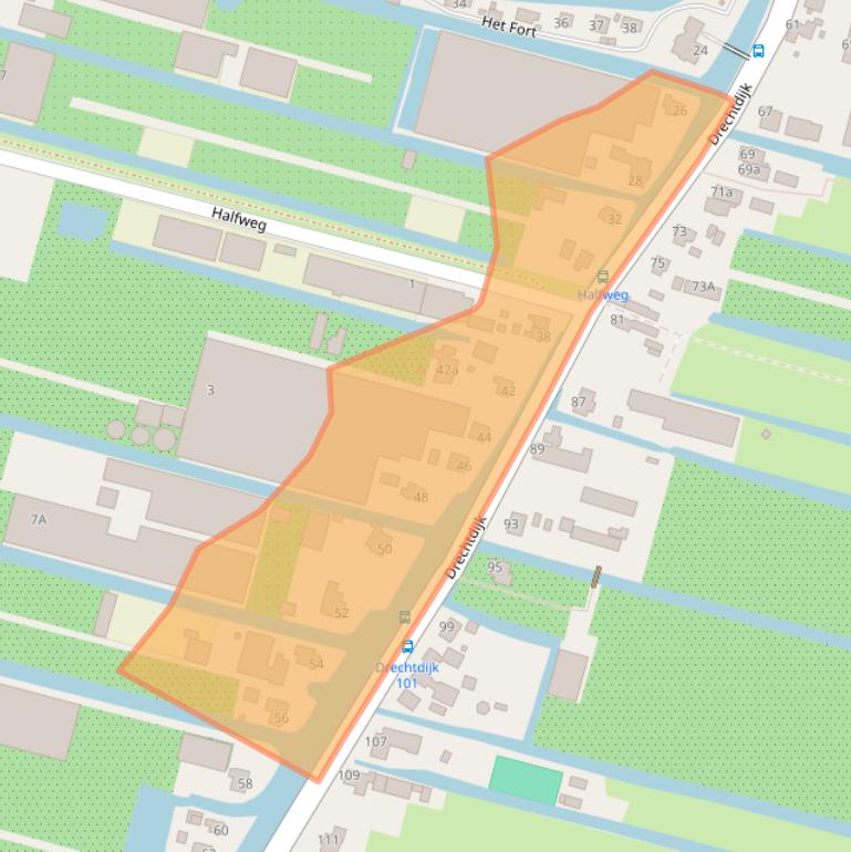 Kaart van postcodegebied 1424RH.