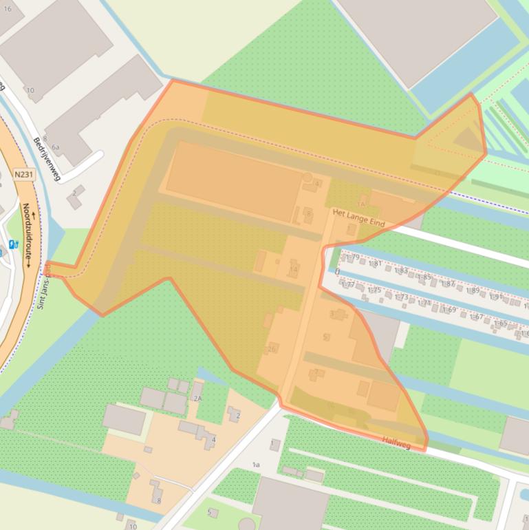 Kaart van postcodegebied 1424RL.