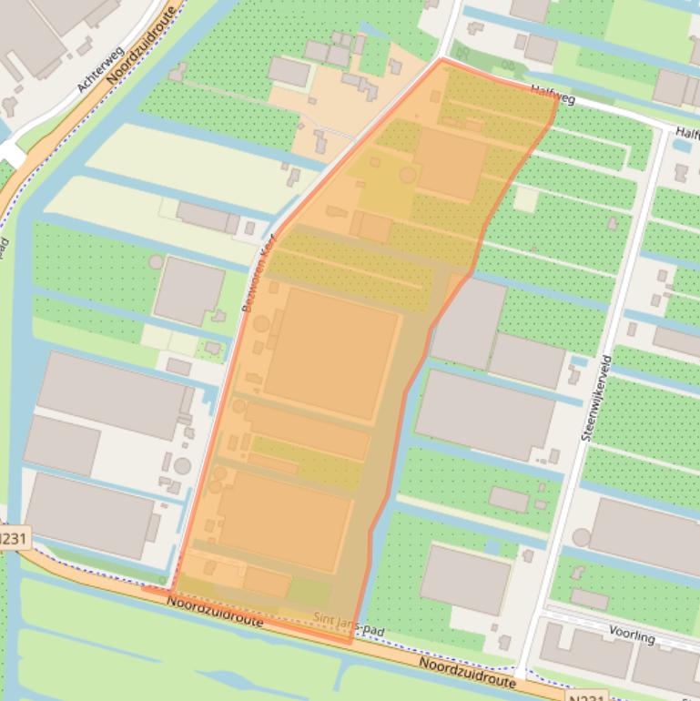 Kaart van postcodegebied 1424RM.