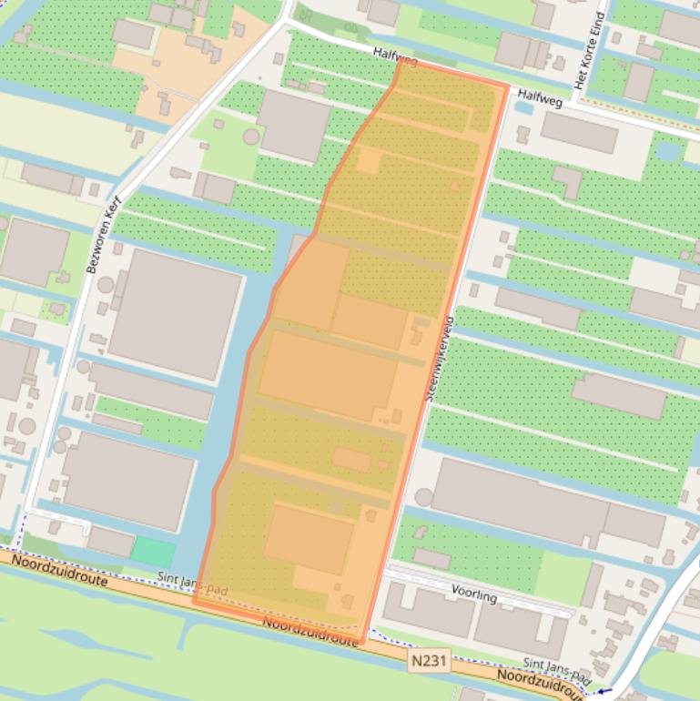 Kaart van postcodegebied 1424RR.