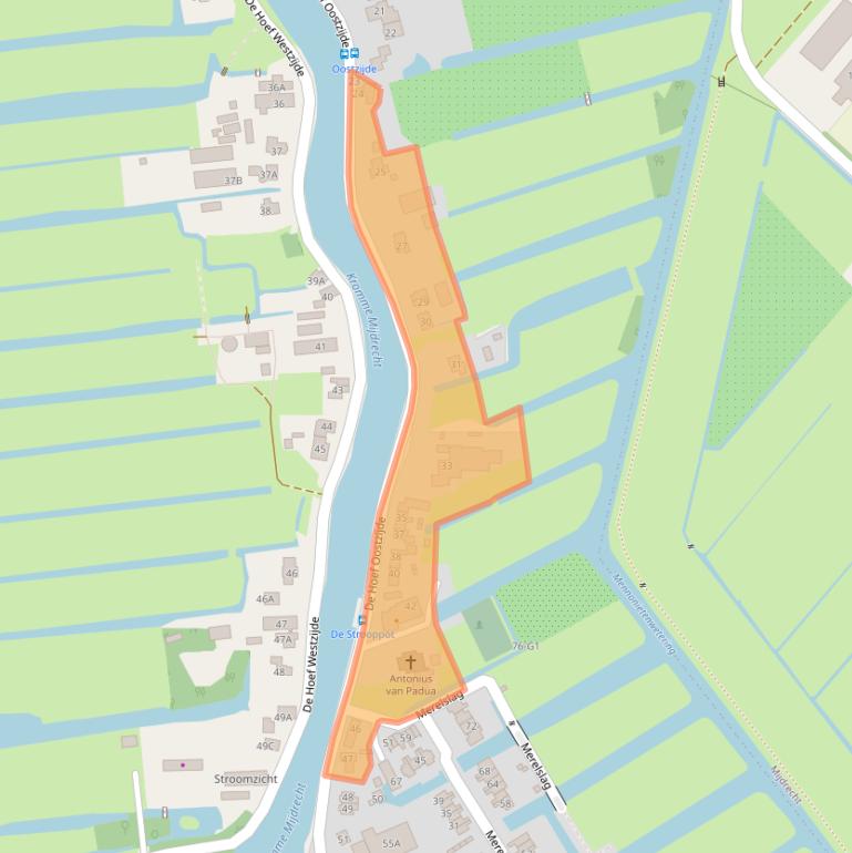 Kaart van postcodegebied 1426AE.