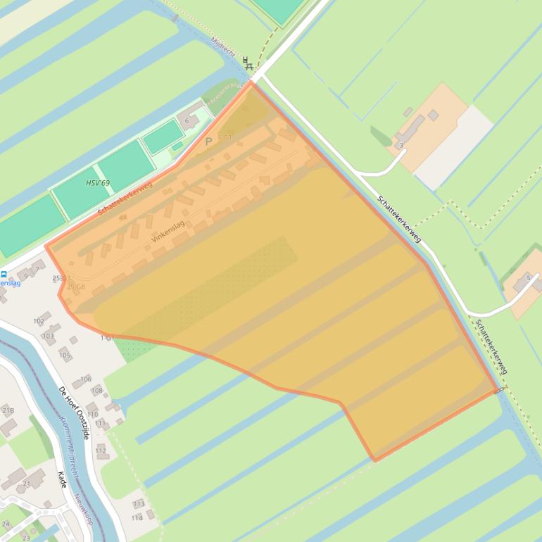 Kaart van postcodegebied 1426AM.