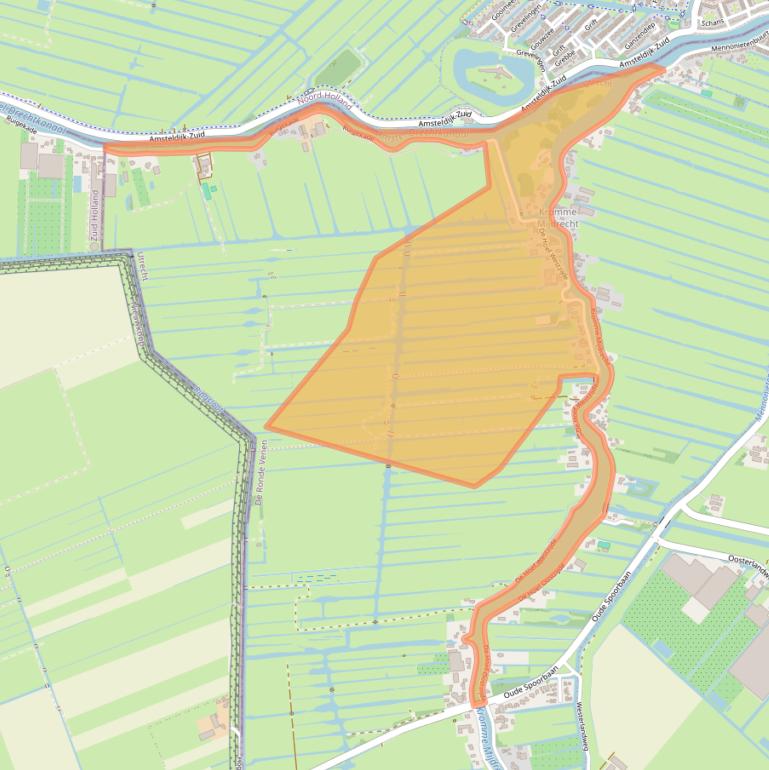 Kaart van postcodegebied 1426AR.