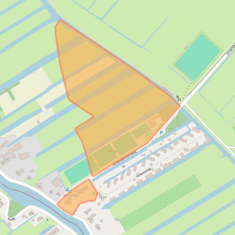 Kaart van postcodegebied 1426AZ.