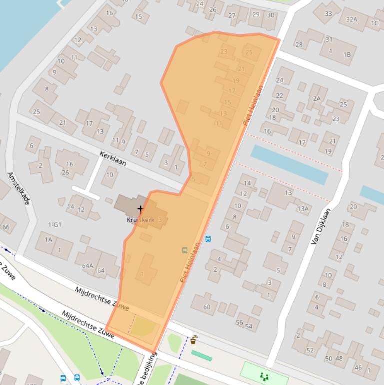 Kaart van postcodegebied 1427AB.