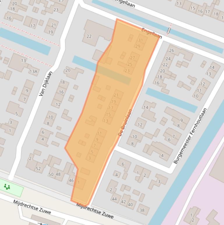 Kaart van postcodegebied 1427AG.