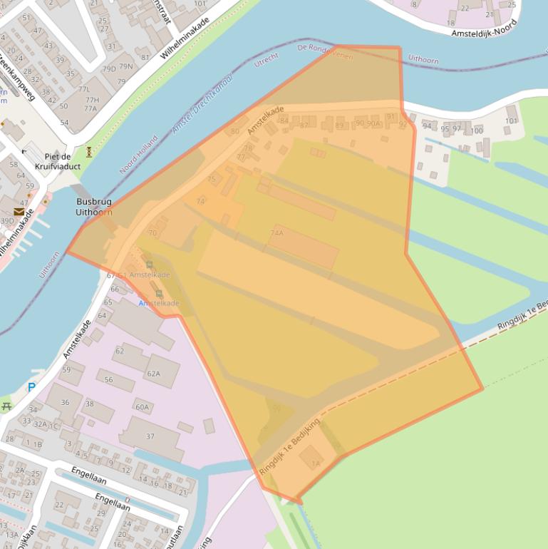 Kaart van postcodegebied 1427AP.