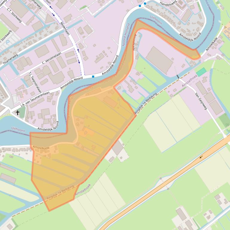 Kaart van postcodegebied 1427AR.